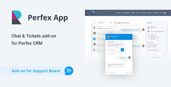 Perfex CRM Chat & Tickets App for Support Board icon