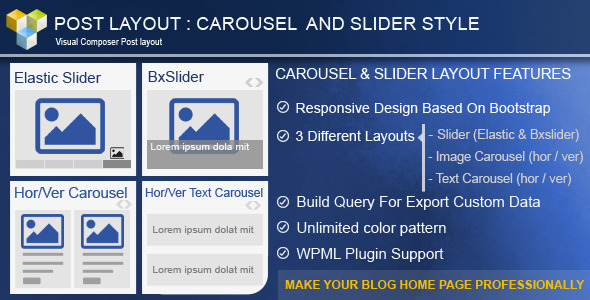 Post Layout: Carousel + Slider for Visual Composer icon
