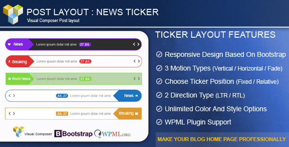 Post Layout : News Ticker for Visual Composer icon