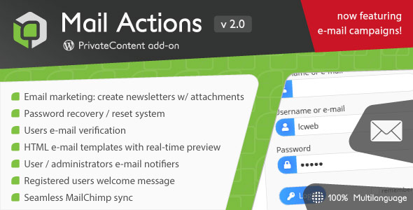 PrivateContent - Mail Actions add-on icon
