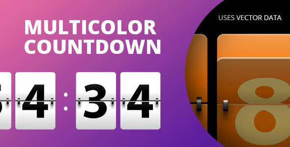 Resizable Multicolor Countdown icon