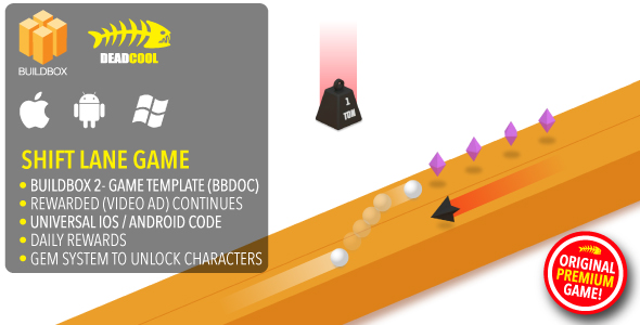 Shift Lane - BuildBox 2 Game Template Document - iOS / Android / BBDOC icon