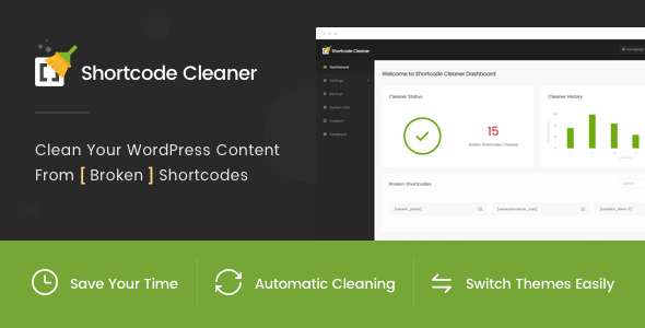 Shortcode Cleaner - Clean WordPress Content from Broken Shortcodes icon
