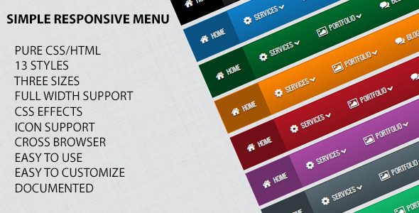 Simple Responsive Menu icon