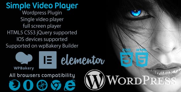 Simple Video Player svPlayer Plugin For WpBakery and Elementor Builder icon