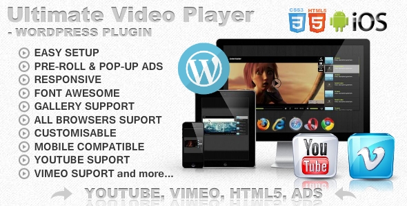 Ultimate Player with YouTube, Vimeo, Ads WP Plugin icon