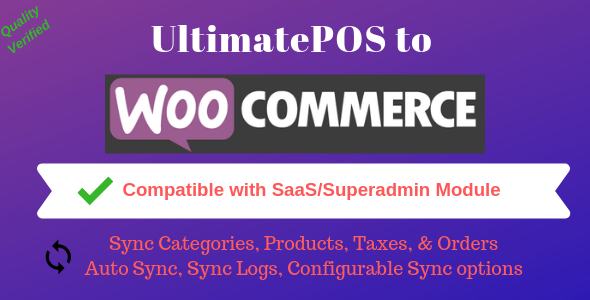 UltimatePOS to WooCommerce Addon (With SaaS compatible) icon