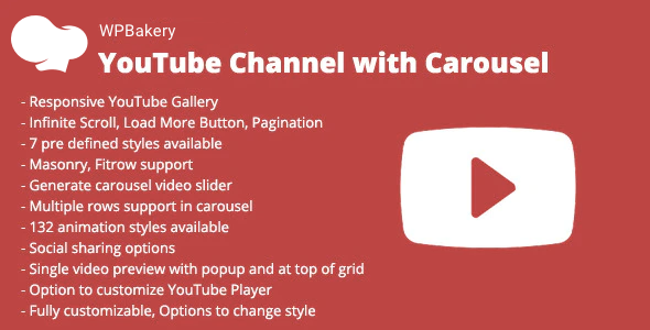 WPBakery YouTube Channel with Carousel Addon icon