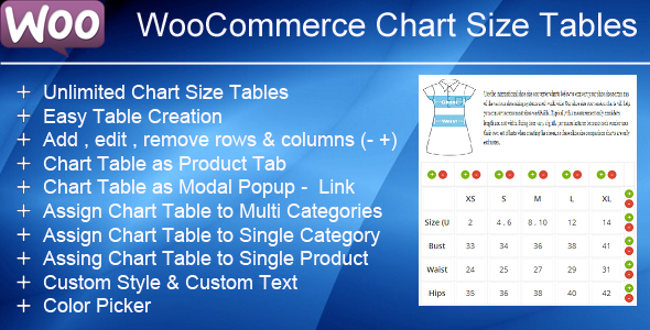 WooCommerce Product Chart Sizes Table icon
