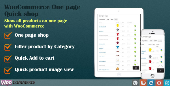 WooCommerce Quick Order One Page Shop icon