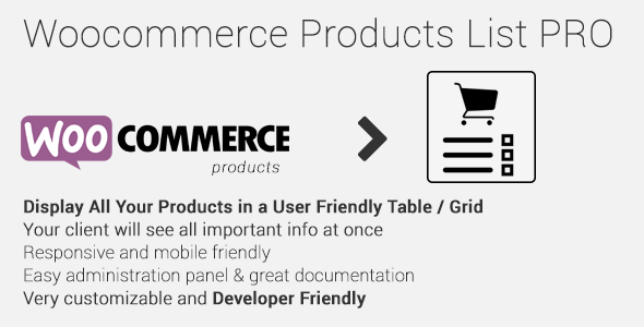 Woocommerce Products List Pro icon