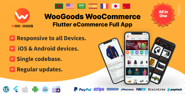 Woogoods WooCommerce - Flutter E-commerce Full App image
