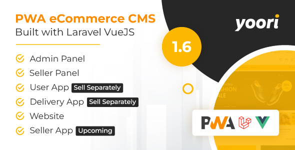 YOORI eCommerce | Single & Multi-Vendor PWA Marketplace CMS icon