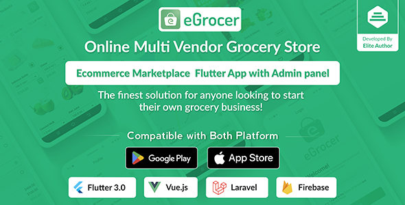 eGrocer - Online Multi Vendor Grocery Store, eCommerce Marketplace Flutter Full App with Admin Panel icon