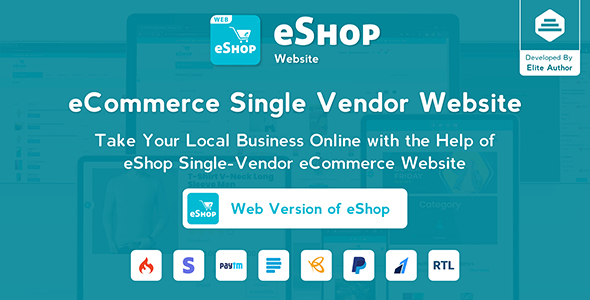eShop Web- eCommerce Single Vendor Website | eCommerce Store Website