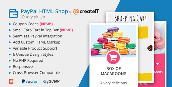 jQuery Paypal HTML Shop icon