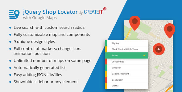 jQuery Shop Locator icon
