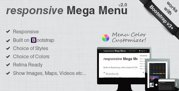 responsive Mega Menu for Bootstrap image