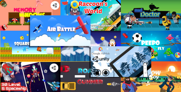 11 Unity Games in 1 Bundle with 55% OFF | Shooter and Casual Unity Projects for Android and iOS icon