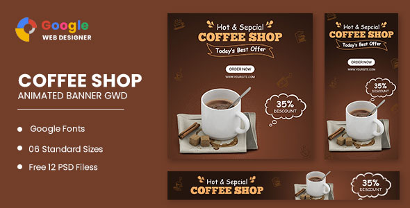 Coffee Shop Animated Banner Google Web Designer icon