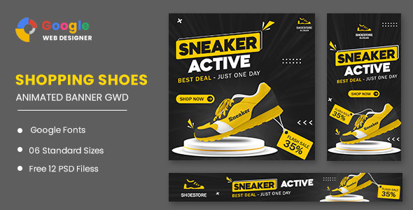 Sport Shoes HTML5 Banner Ads GWD icon