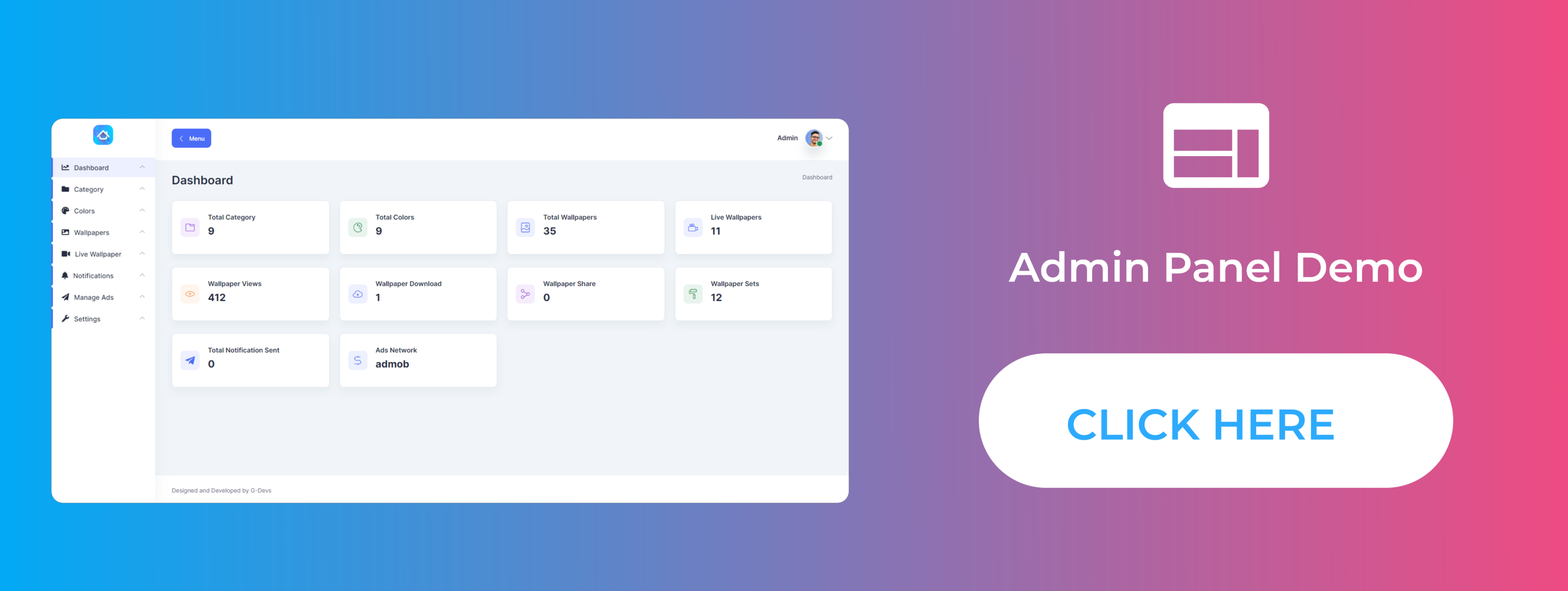 4k Wallpaper App With Live Wallpaper And Admin Panel Admob Ads