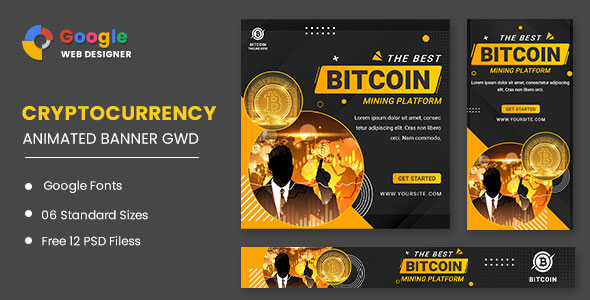 Cryptocurrency Bitcoin Animated Banner Google Web Designer