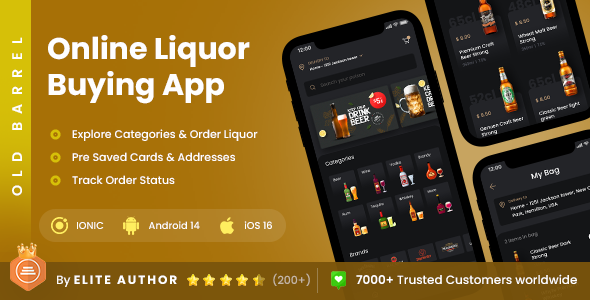 2 App Template| Online Liquor Buying App| Liquor eCommerce App| Liquor Delivery App| OLD BARREL icon