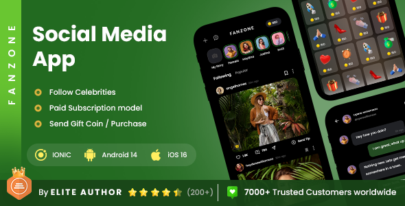 2 App Template| Social Network App| Chatting and Group Chatting App| Video Story Sharing App| Fanzon icon