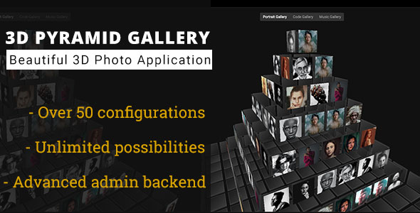 3D Pyramid Gallery - Advanced Media Gallery