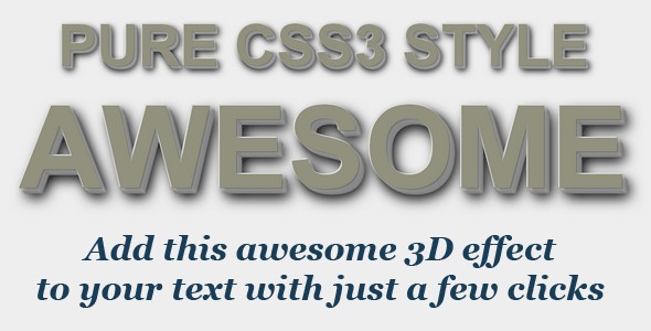 3D Text Effect - CSS3 icon