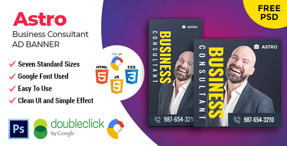 ASTRO | Business HTML 5 Animated Google Banner icon