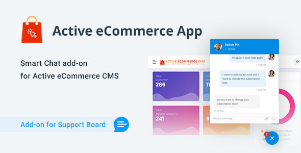 Active eCommerce Chat & Support App for Support Board icon