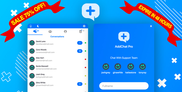 Addchat Codeigniter Pro - Live Chat Widget + Multi-User Chat + Customer Support icon