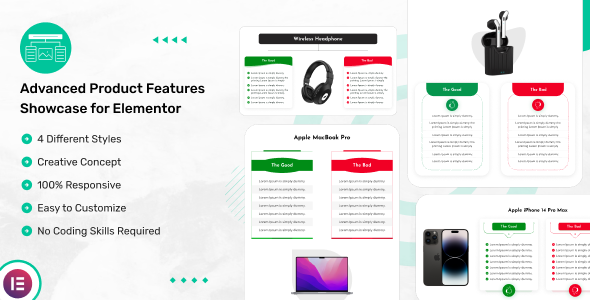 Advanced Product Features Showcase for Elementor icon