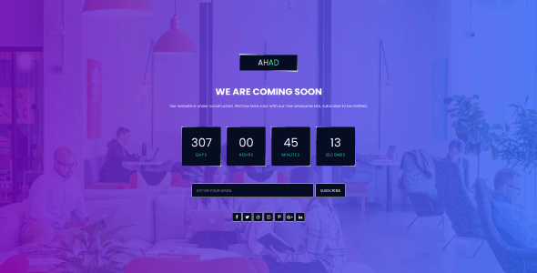 Ahad - Coming Soon Template icon