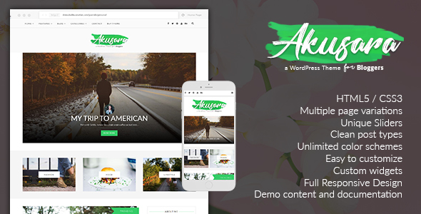 Akusara - Multipurpose Blog Theme icon