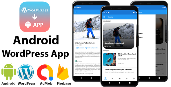 Android WordPress App for Blog and News Site with AdMob, Firebase Push Notification icon