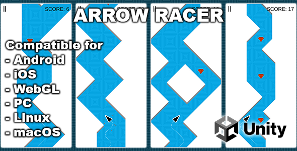 Arrow Zig-Zag Racer - Unity Source Code With AdMob (Android & iOS game) icon