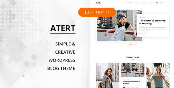 Atert - Simple & Creative WordPress Blog Theme icon
