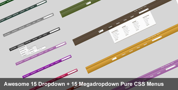 Awesome dropdown and megadropdown CSS3 menus icon