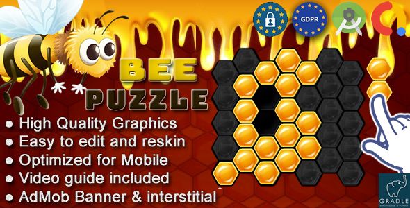 BEE PUZZLE (Admob + GDPR + Android Studio) icon