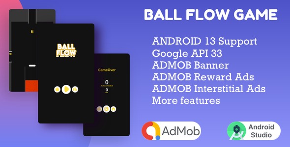 Ball Flow Game ( Android Studio + Admob + Multiple Characters + Reward Video Ads ) icon