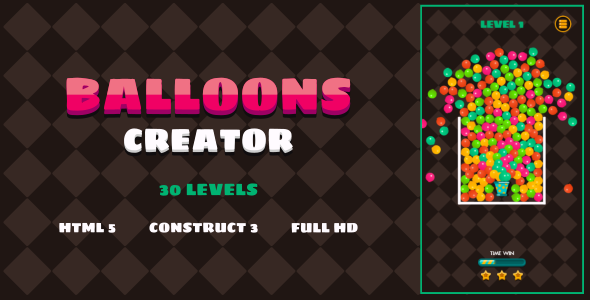 Balloons Creator - HTML5 Game (Construct3) icon