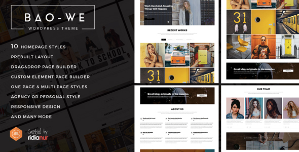 Baowe - Responsive One/Multi Page Portfolio WordPress Theme icon