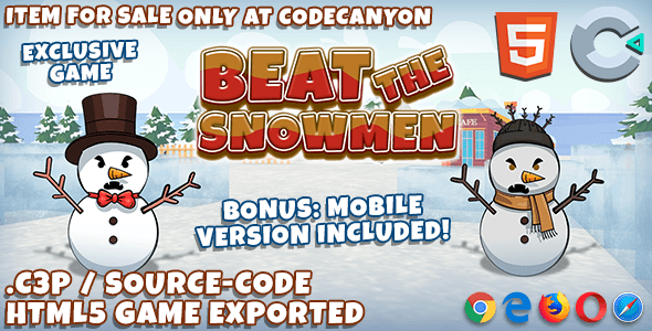 Beat the Snowmen 3D HTML5 Game - With Construct 3 File icon