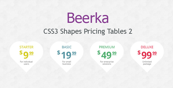 Beerka - CSS3 Shapes Pricing Tables 2 icon