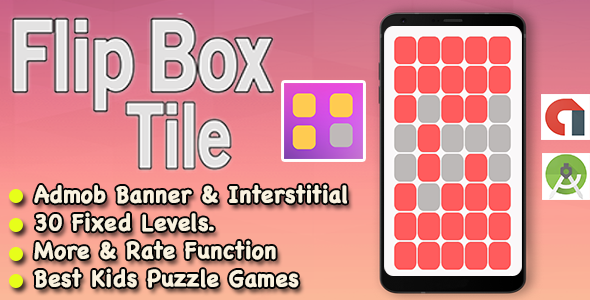 Best Flip Box Tile Puzzle Game For Kids + Ready For Publish + Android icon