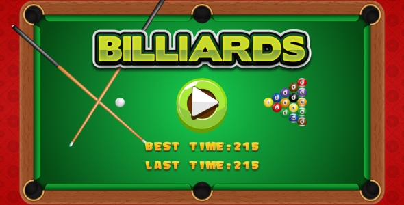 Billiards - HTML5 Game + Android + AdMob (Construct 3 | Construct 2 | Capx) icon
