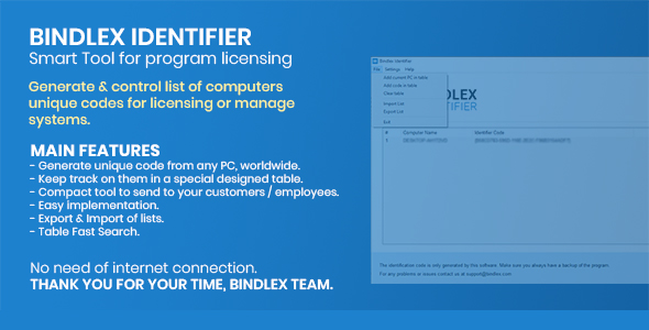 Bindlex Identifier - Smart Tool for program licensing icon
